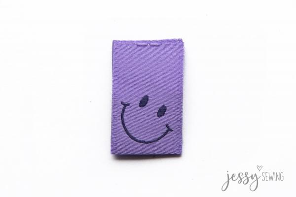 Weblabel Smile lila by Jessy Sewing